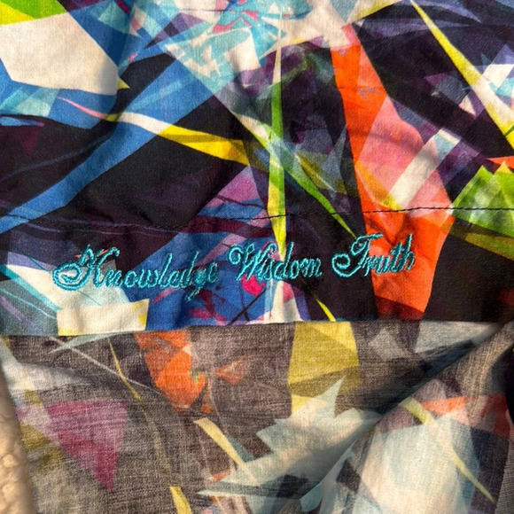 Robert Graham Blue and Red Casual Button Down Shirt Vibrant Design - Picture 3 of 5